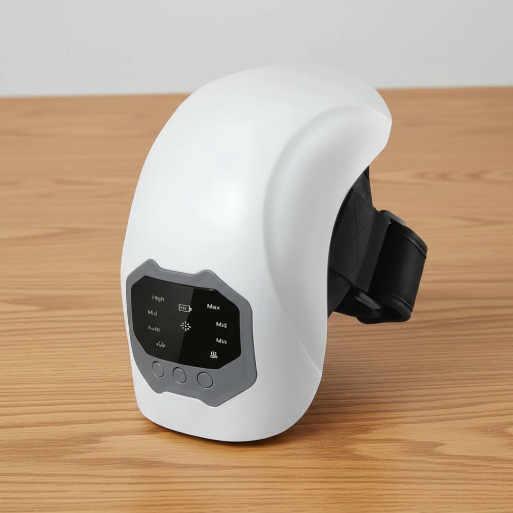 appareil massage pour le genou sur une table de bois