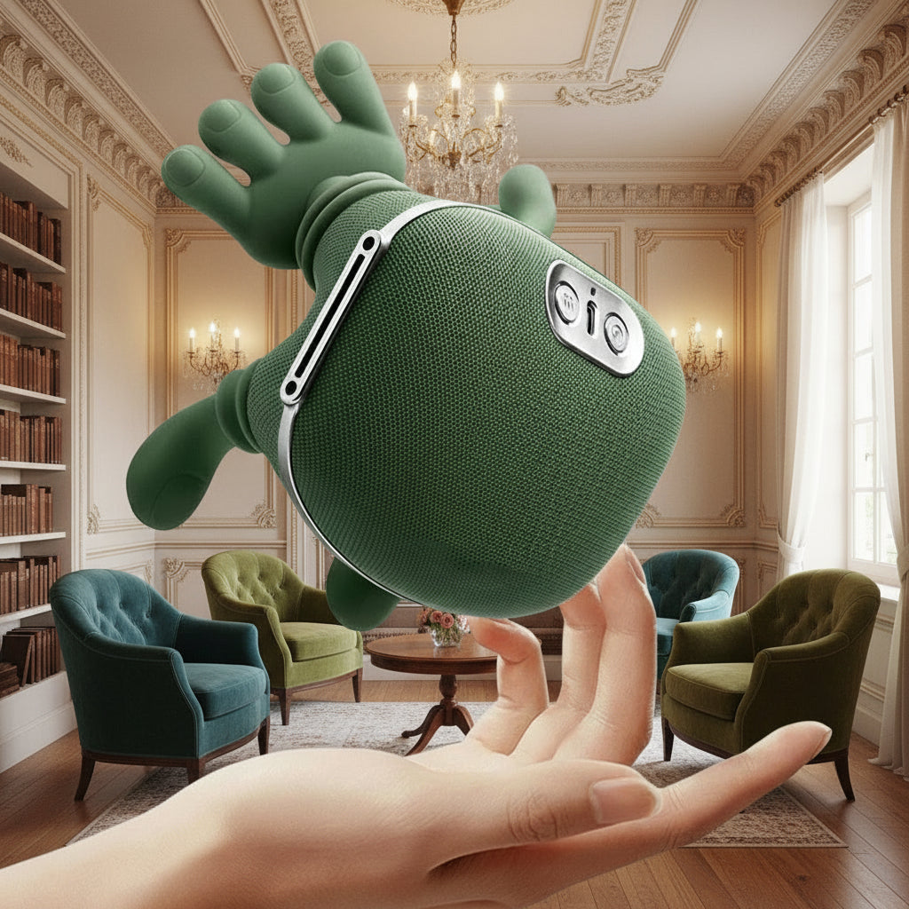 main fat sauté appareil de massage du cou fond blanc