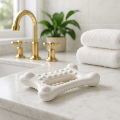 Gua sha dans une salle de bain luxueuse