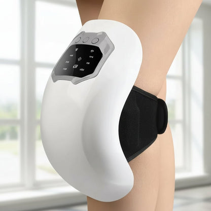 masseur sur genou devant une grande fenêtre