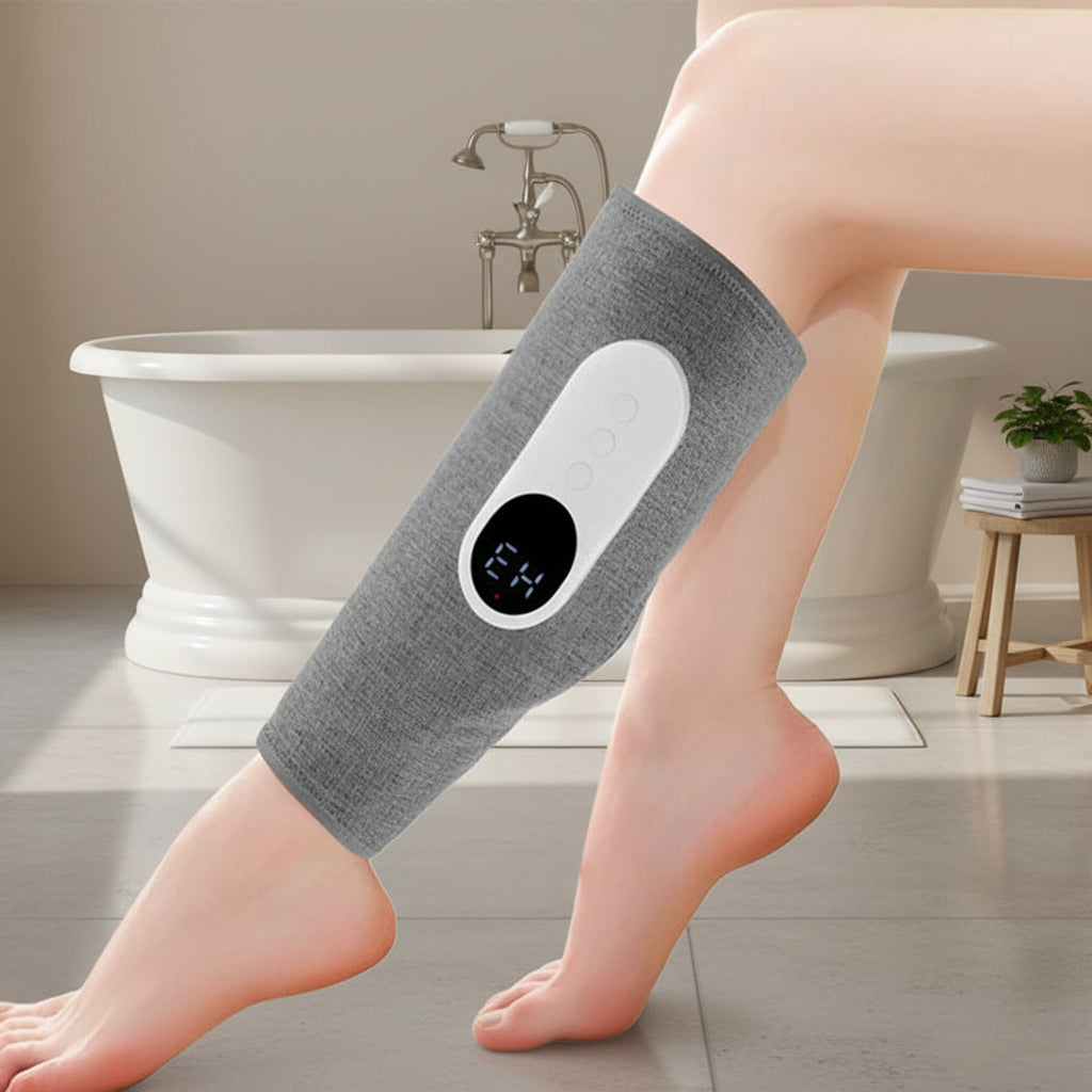 pressothérapie pour les jambes devant un bain